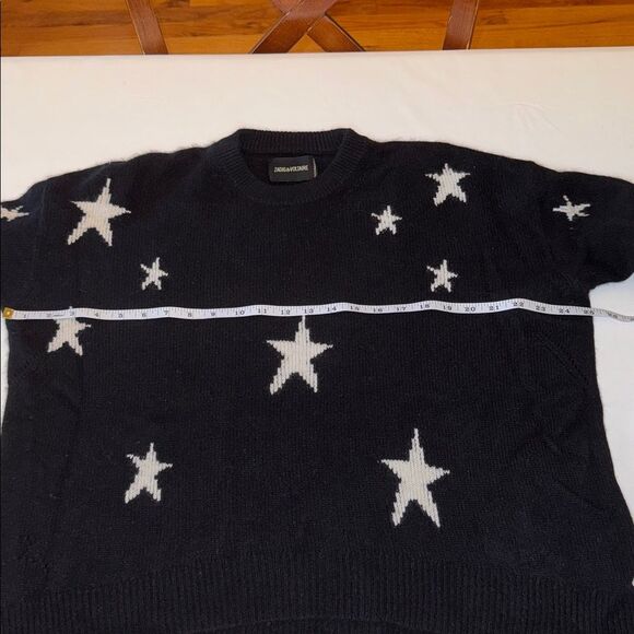 Womens Zadig & Voltaire Markus Crewneck 100% Cashmere Starry Sweater, size XS - Picture 3 of 8
